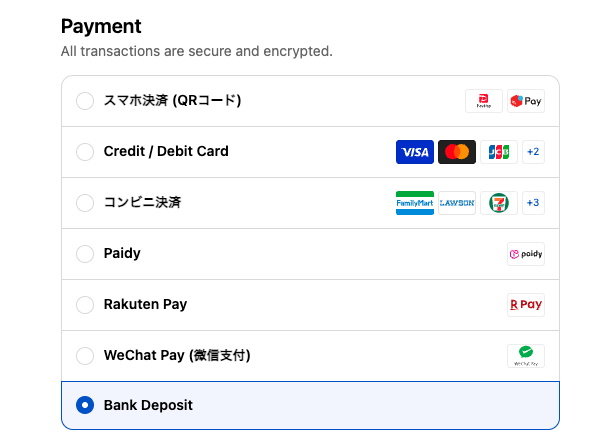 KOMOJU Hosted Fields payment method form
